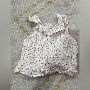 Zara White Floral Kids Top